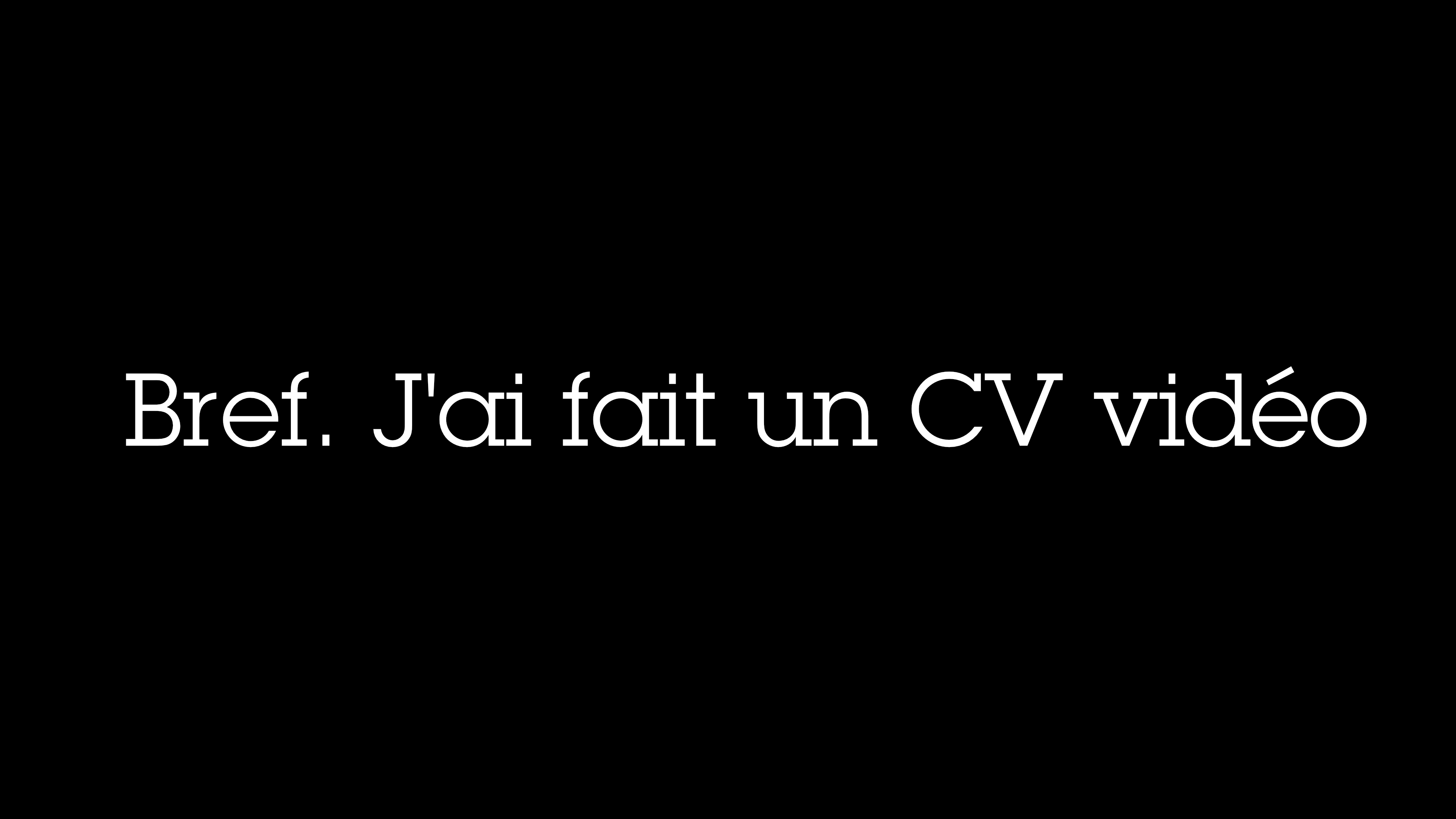 CV vidéo